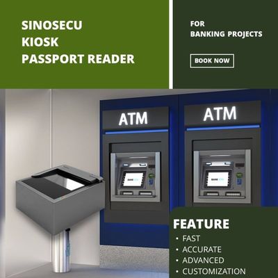 2 Sekunden Scan-Geschwindigkeit USB 2.0 Schnittstelle SINOCECU Kiosk Passscanner OCR MRZ Reader