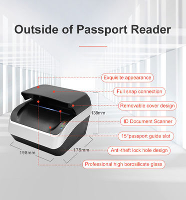 Unterstützung für automatische Erkennung und Scan ICAO Doc 9303 Software Development Kit SDK in schwarzer Farbe