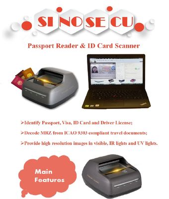 Kompaktes Fahrerlizenz-Scanner und Hotelpassleser mit SDK