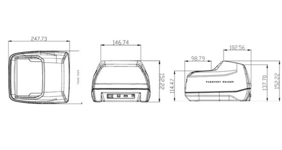 1- Casino Card Scanner Kartenleser mit kostenlosem SDK RFID Reader 3,0 Megapixel