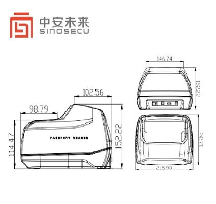Sinosecu Pass Reader Scanner OCR MRZ E-Passport Scanner mit kostenlosem SDK System integrieren